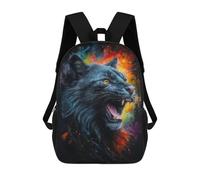 sinyumoney The Roar of The Black Cat Backpack School Bag Rucksack for Girls Boys Backpacks Large Capacity Kids Back Pack Lightweight School Bags for Children Students 17inch