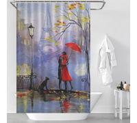 sinyumoney The Romance of Paris Shower Curtains Mould Proof Waterproof Polyester Fabric Modern Fabric Bathroom Decor Set for Bathroom Bathtub Apartment Decor 46.85x70.87Inch（119x180cm）