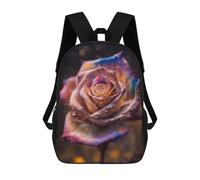sinyumoney The Rose of The Universe 17 Inch Backpack School Bag Rucksack for Girls Boys Large Capacity Kids Back Pack Lightweight School Bags for Children Students