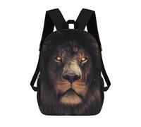 sinyumoney The Scary Lion Backpacks Kids 17inch School Backpack School Bag 3D Printed School Bag for Boys Elementary And Middle School Students