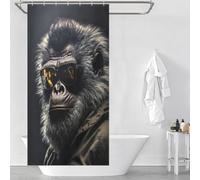 sinyumoney The Shady Ape Anti-Mould Proof Resistant Quick Drying Proof Resistant Bath Curtains for Shower for Bathroom Wet Room 35.43x70.87Inch（90x180cm）