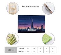 sinyumoney The Shard London Pixel Art Art Work for Home Walls for Rustic Bath Decor Canvas Art 16x24inch(40x60cm)