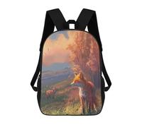 sinyumoney The Sound of The Wind Children's Backpack, 3D Printed School Backpack, Backpack for Boys Girls, Adjustable School Bag for Primary School 17inch