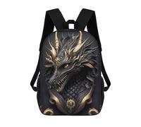 sinyumoney The Sovereign Dragon Kids Backpack 17 Inch School Bag 3D Printed Cartoon School Backpacks for Boys And Teenager School Students