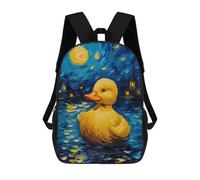 sinyumoney The Starry Night Duck School Backpack Large Water Resistant Laptop Backpack for Girls Boys Teenage 17inch