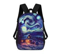 sinyumoney The Starry Night Universe Children Casual Backpacks School Bag for Teenagers Girls Boys Book Bags Back Pack 17inch