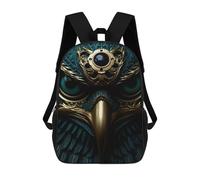 sinyumoney The Steampunk Eagle Backpacks Kids 17inch School Backpack School Bag 3D Printed School Bag for Boys Elementary And Middle School Students