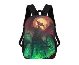 sinyumoney The Summoning Children's Backpacks School Backpack 3D Printed Backpack for Kids Travel Rucksacks Book Bags Kids School Bag 17inch