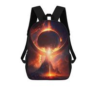sinyumoney The Sun Eclipse Rucksack Lightweight Casual Daypack School Backpacks for Campus Outdoor Travel Sports 17inch