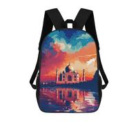 sinyumoney The Taj Mahal in India Children's Backpacks School Backpack 3D Printed for Kids Travel Rucksacks Book Bags Kids 17inch School Bag
