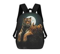 sinyumoney The Tiger And Squirrel Children's Backpacks School 3D Printed Bag Bookbag for Kids Travel Rucksacks Boy Girl Book Bags Kids School Bag 17inch