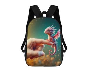 sinyumoney The Tiny Dragon Backpack School Bag Water Resistant Travel Backpack Computer Bag for Girls Boys Teenage 17inch