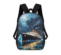 sinyumoney The Titanic Backpacks Kids School Backpack School Bag 3D Printed School Bag for Boys Elementary And Middle School Students 17inch