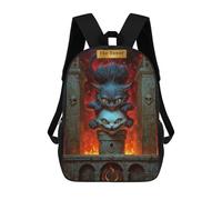 sinyumoney The Tower Tarot Card Backpacks Kids 17inch School Backpack School Bag 3D Printed School Bag for Boys Elementary And Middle School Students