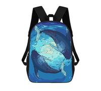 sinyumoney The Two Whales Art Ronaldo Backpack, Children's Backpack, Student School Bag, Book Bag, 3D Printed School Bag For Boys And Girls, 17inch