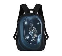 sinyumoney The Underwater Girl School Backpack Daypacks Business Backpack Water Resistant Bookbag for Men/Women 17inch