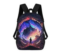 sinyumoney The Universe Paint Children's Backpacks School Backpack 3D Printed for Kids Travel Rucksacks Book Bags Kids 17inch School Bag