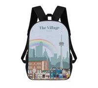 sinyumoney The Village in Toronto School Backpack School Secondary High School College Backpack Travel for Men/Women 17inch
