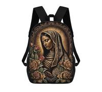 sinyumoney The Virgin of Guadalupe Backpacks Kids School Backpack School Bag 3D Printed School Bag for Boys Elementary And Middle School Students 17inch