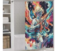 sinyumoney The War Angel Bath Shower Curtains Mildew with Hooks Waterproof Fabric Bathroom Curtains Modern Art for Toile Bathroom Dorm 53.54x70.87Inch（136x180cm）