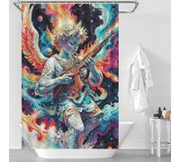 sinyumoney The War Angel Shower Curtain Anti Mould Quick Drying Proof Resistant Shower Curtain for Bathroom for Home Bathroom Toile Hotel Decor 46.85x70.87Inch（119x180cm）