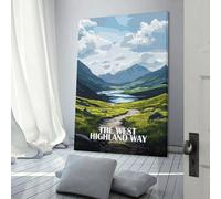 sinyumoney The West Highland Way, Scotland Canvas Poster Wall Art Prints Wall Decoration Artwork Prints for Living Room Bedroom Pictures 08x12inch(20x30cm)