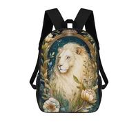 sinyumoney The White Lion Backpack School Large School Backpack for Boys - Perfect for Travel, Work And Daily Use 17inch