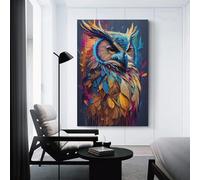 sinyumoney The Wise Owl Art Work for Home Walls for Bedroom Office Bathroom Decor Living Room Canvas 20x30inch(50x75cm)