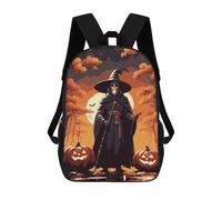 sinyumoney The Witch Children's School Backpack 3D Printed for Kids Travel Rucksacks Book Bags for Boys Elementary School Students 17inch