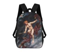 sinyumoney The Witches Sabbath Backpacks Kids 17inch School Backpack School Bag 3D Printed School Bag for Boys Elementary And Middle School Students