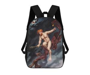 sinyumoney The Witches Sabbath Backpacks Kids 17inch School Backpack School Bag 3D Printed School Bag for Boys Elementary And Middle School Students