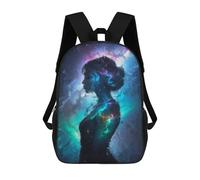 sinyumoney The Woman in The Galaxy Backpack, Children's Backpack, Student School Bag Bookbag Rucksack, 3D Printed School Bag for Boys Girls 17inch