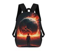 sinyumoney The World Is on Fire Children's Backpacks 17inch School Backpack 3D Printed Bag Bookbag for Kids Travel Rucksacks Boy Girl Book Bags Kids School Bag