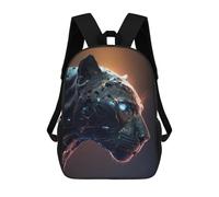 sinyumoney Ther Panther Face Backpack School Business Durable Laptop Bag for Camping Outdoor Adventures And Daily Travel 17inch