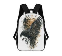 sinyumoney Three Legged Crow School Bag Bookbag 3D Printed Children's Backpacks for Kids Boy Girl Book Bags Kids School Bag Travel Rucksacks 17inch