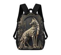 sinyumoney Throne Of The Golden Wolf Backpack School Bag Water Resistant School Bag Business Backpack for Boys/Girls/Teenagers 17inch