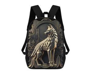 sinyumoney Throne Of The Golden Wolf Backpack School Bag Water Resistant School Bag Business Backpack for Boys/Girls/Teenagers 17inch
