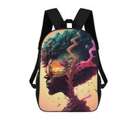 sinyumoney Through My Lens Backpack with Pocket 3D Printed Backpacks, Travel Rucksacks Book Bags Kids School Bag 17inch