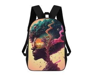 sinyumoney Through My Lens Backpack with Pocket 3D Printed Backpacks, Travel Rucksacks Book Bags Kids School Bag 17inch