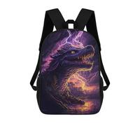 sinyumoney Thunder Dragon in Storm Backpack School Bag Lightweight Airport College Students Back Pack for School/Work/Travel 17inch