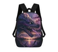 sinyumoney Thunder Dragon's Roar Children's 17 Inch School Backpack 3D Printed Casual Daypacks for Kids Travel Rucksacks Book Bags Kids School Bag