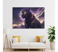 sinyumoney Thundercat The Lightning Beast Art Work for Home Walls Wall Decor Ready to Hang for Bathroom Toilet Decor Large Canvas Wall Art for Living Room 20x30inch(50x75cm)
