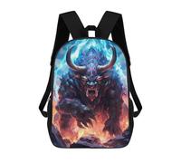 sinyumoney Thundering Beast of Myth Children's Backpack, Schoolbag Large Capacity Students Bookbag Rucksack Knapsack for Boys Girls Adults Teen 17inch