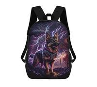 sinyumoney Thundering Canine Majesty -2 Backpack School Lightweight Airport College Students Back Pack for School/Work/Travel 17inch