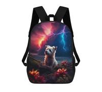 sinyumoney Thundering Canine Majesty Backpacks 3D Printed Kids School Backpack Outdoor Casual Daypack Fashion Casual Children Backpacks Cute Travel Bags 17inch