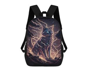 sinyumoney Thundering Cat Magic Backpack School Fashion Stationery Backpack Waterproof Casual Daypacks for Campus Outdoor Travel Sports 17inch