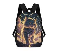 sinyumoney Thundering Cat Storm Artwork Backpack School Bag Water Resistant Travel Backpack Computer Bag for Camping Outdoor Adventures And Daily Travel 17inch