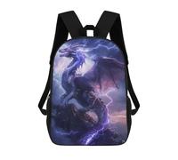 sinyumoney Thundering Dragon Storm Artwork 3D Printed 17inch School Bag Children's School Backpack Travel Backpacks Casual Fashion Bag for Kids School Students