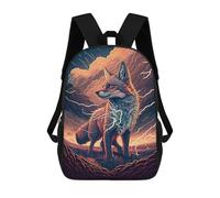 sinyumoney Thundering Fox Majesty Backpack School Rucksack Casual Daypacks School Work Travel Bag for Men, Women & Teenage Boys 17inch