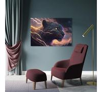 sinyumoney Thundering Leopard Wild Power Unleashed -1 Wall Canvas for Living Room for Living Room Kitchen Home Decorations Modern Art Prints 12x18inch(30x45cm)